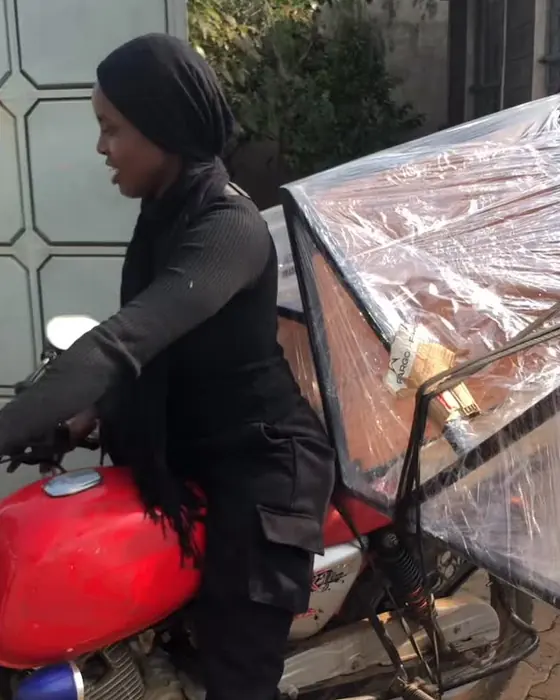 Rider heading out with a delivery