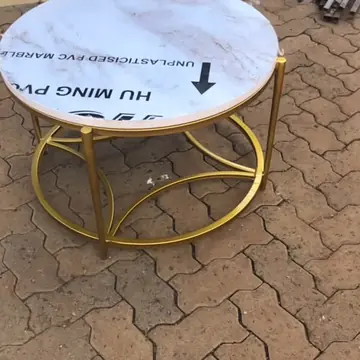 Marble and gold coffee table